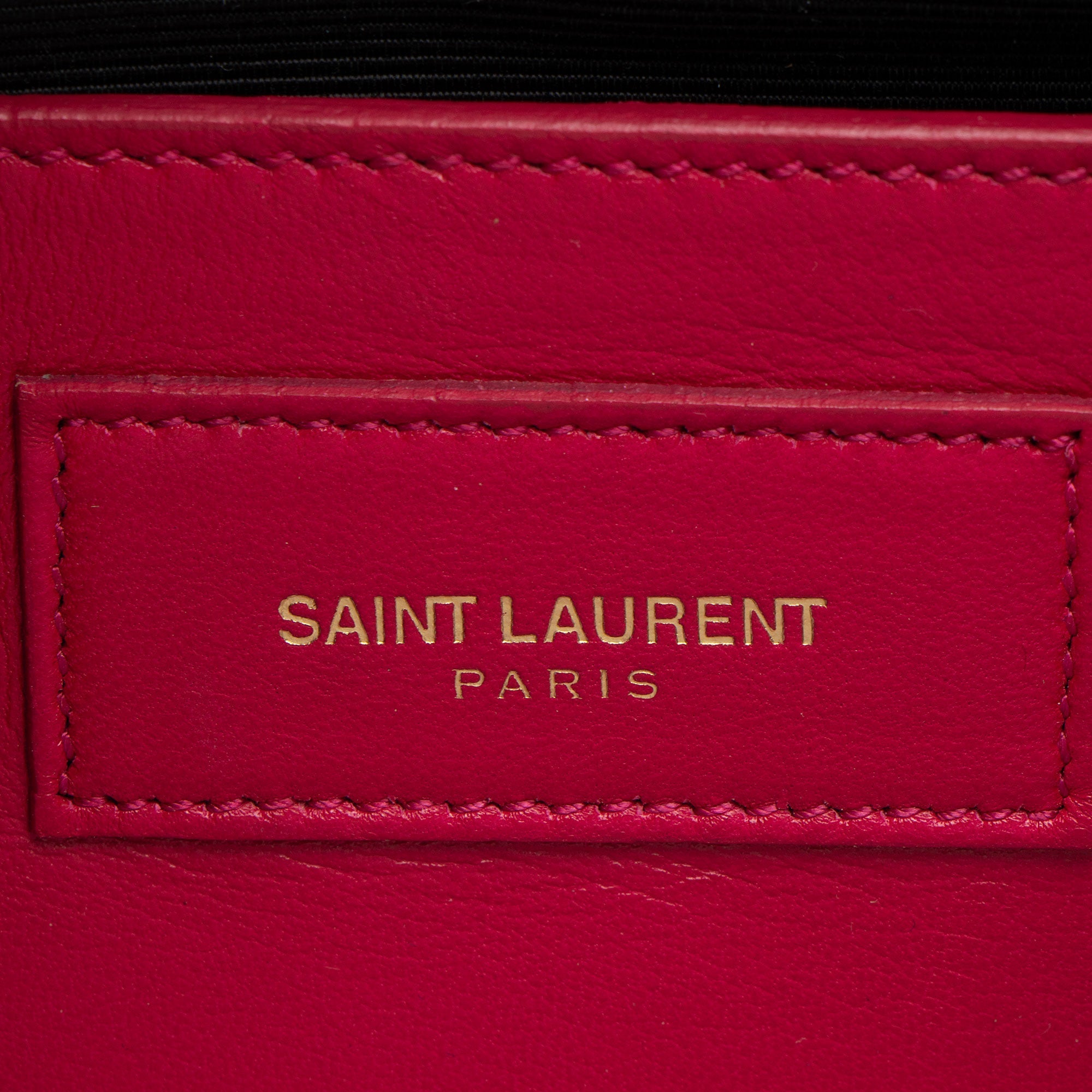 Saint Laurent Grain de Poudre Monogram Kate Clutch