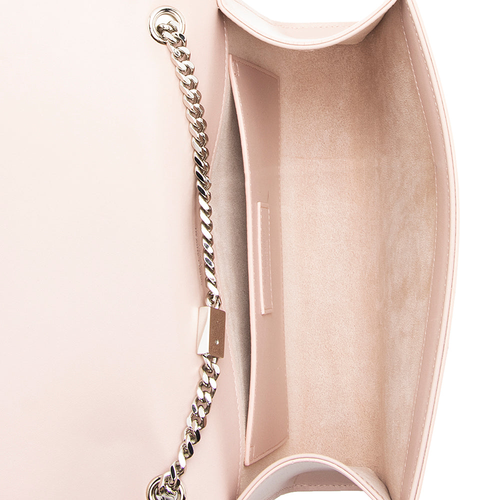 Saint Laurent Grain de Poudre Leather Monogram Kate Tassell Medium Shoulder Bag (SHF-19405)
