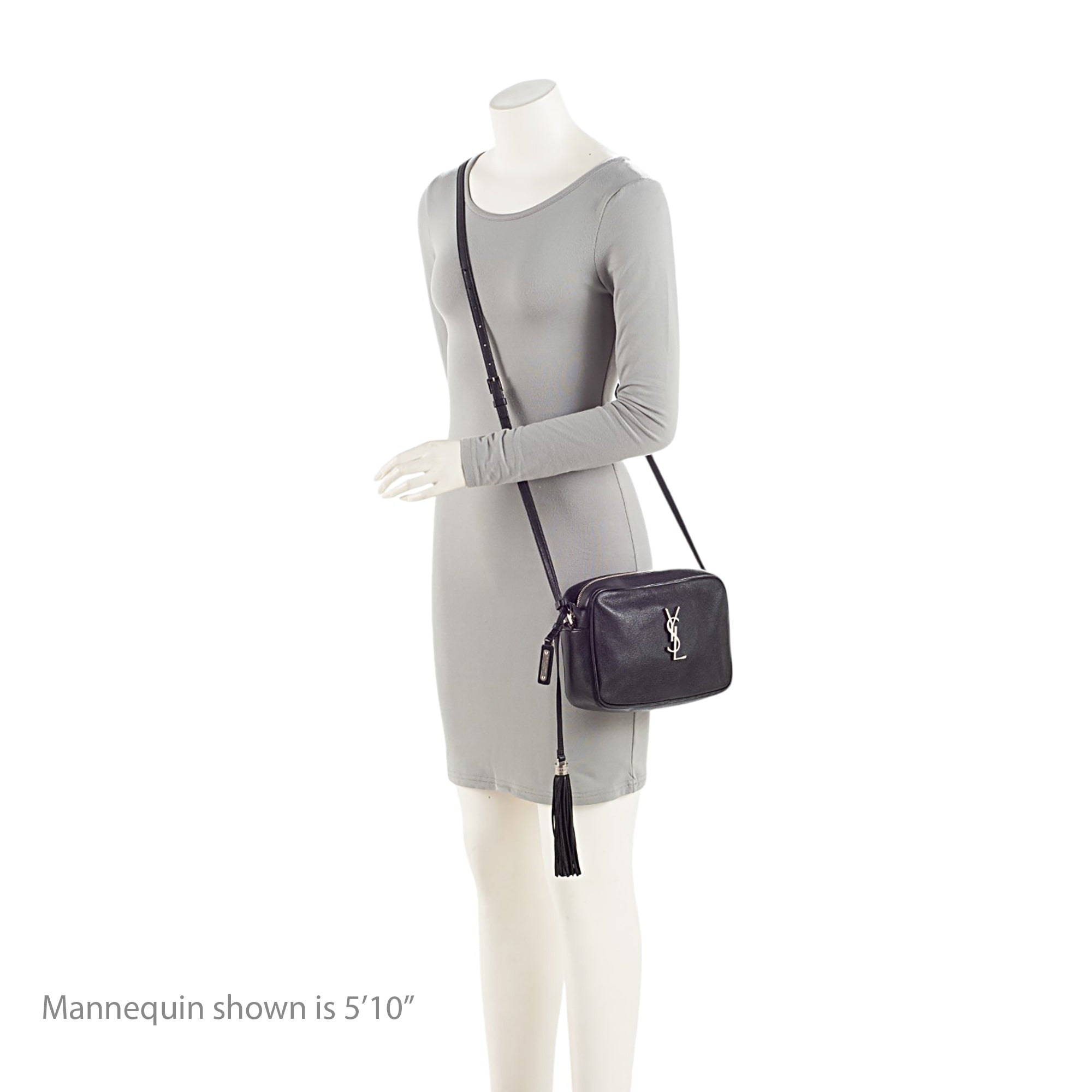 Saint Laurent Leather Monogram Lou Camera Bag (SHF-whAoB5)