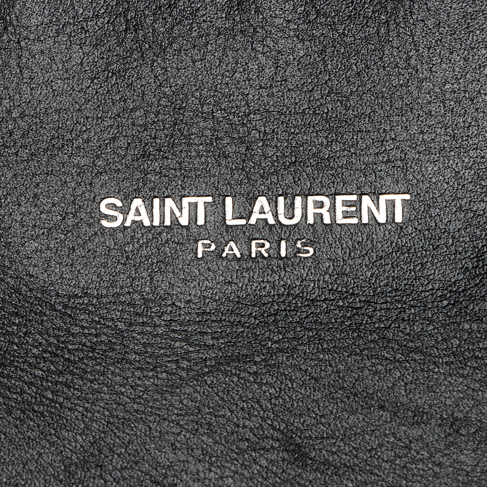 Saint Laurent Leather Studded N/S Shopper Tote (SHF-21777)
