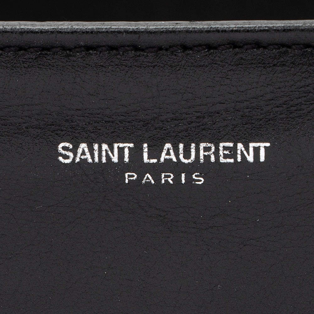 Saint Laurent Leather Studded N/S Shopper Tote (SHF-21777)