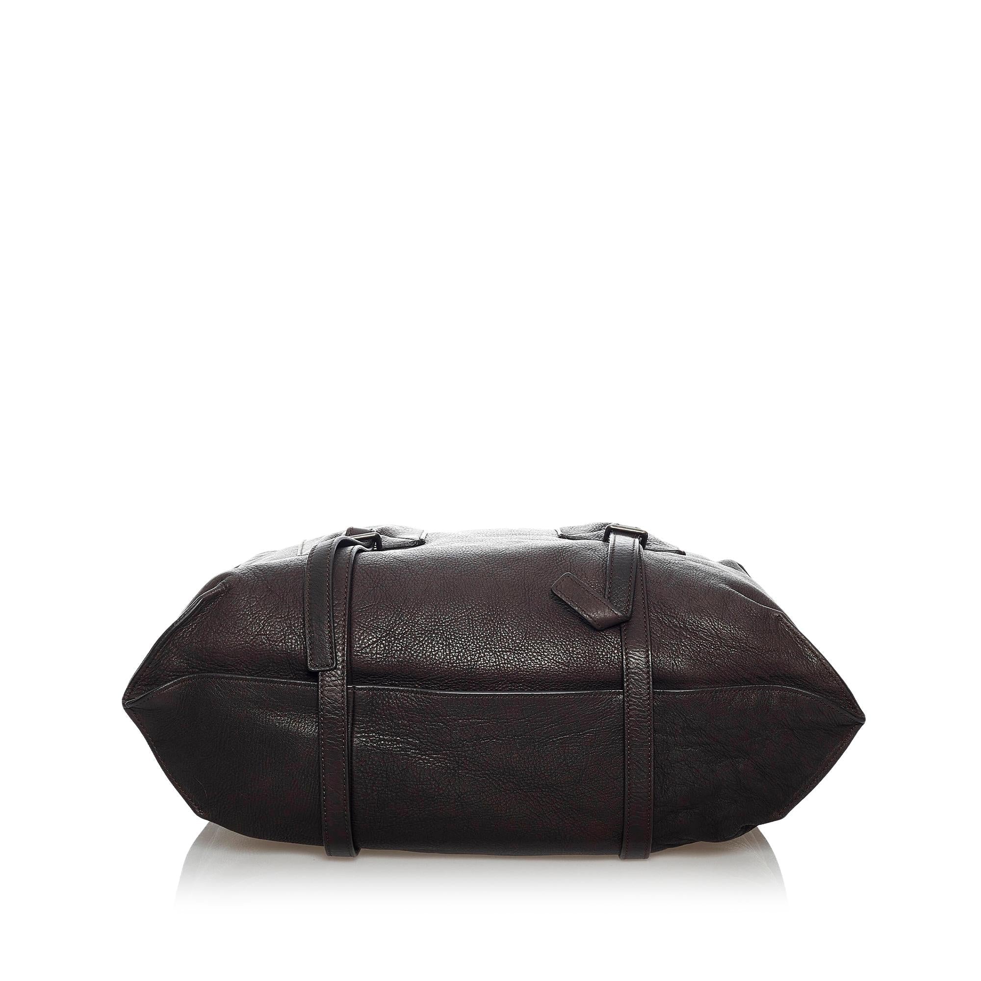 Saint Laurent Leather Tote Bag (SHG-30195)