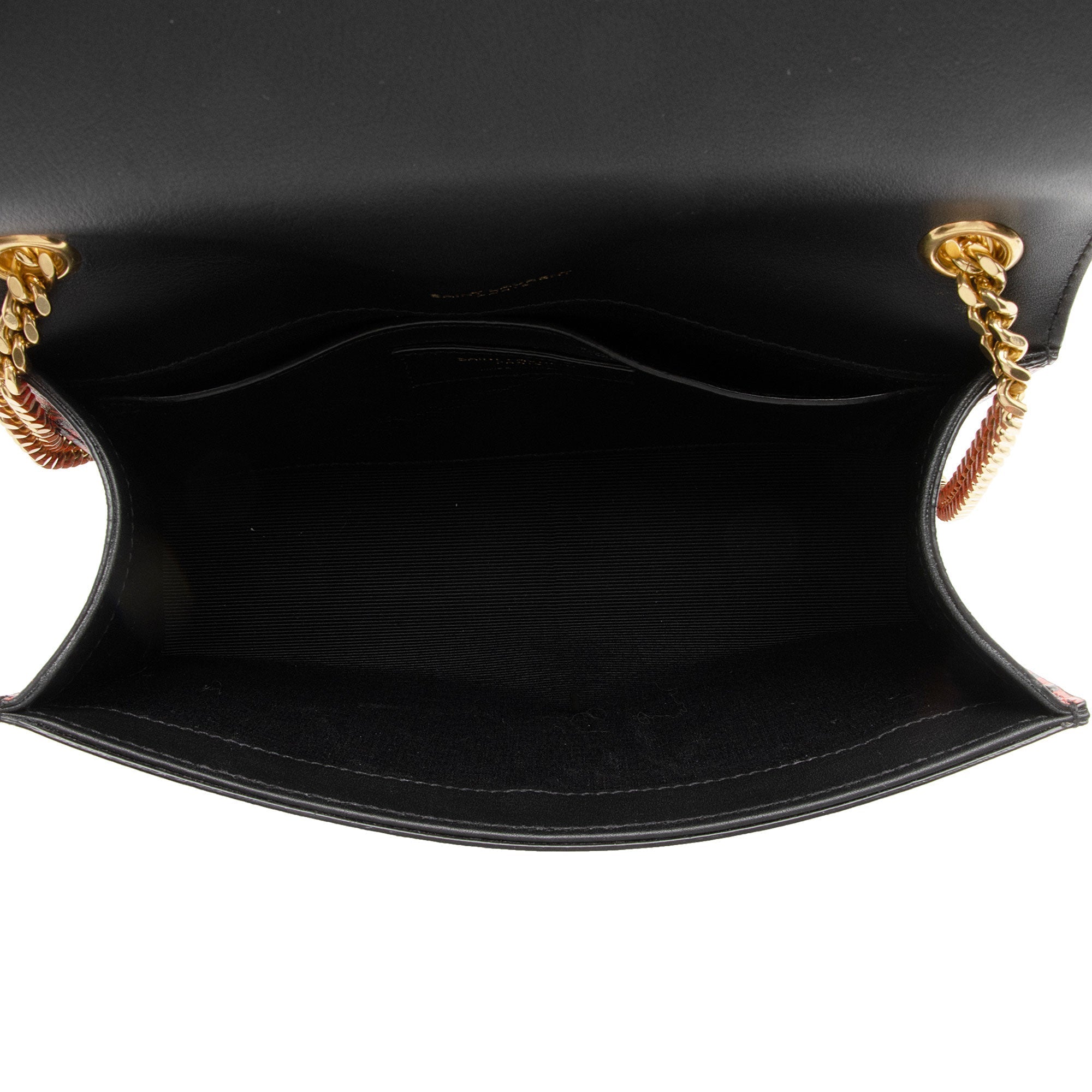 Saint Laurent Leopard Heart Print Leather Monogram Kate Small Shoulder Bag (SHF-V8CWAD)