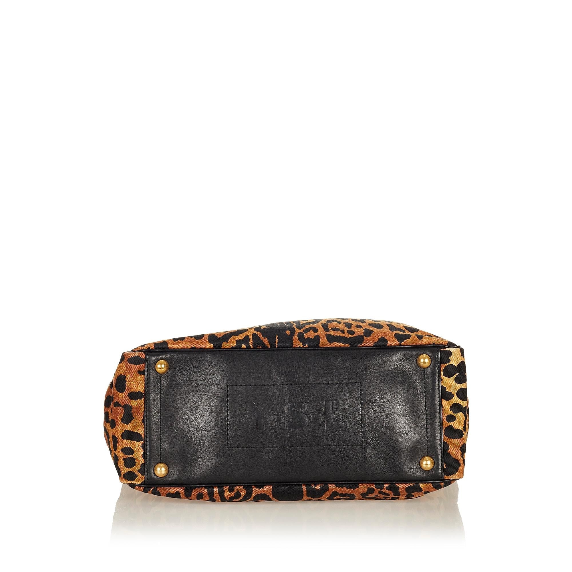 Saint Laurent Leopard Print Tote Bag (SHG-31053)