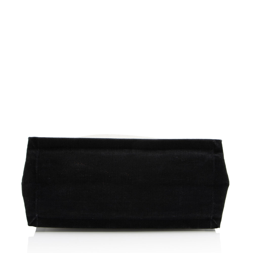 Saint Laurent Linen Calfskin Rive Gauche N/S Tote
