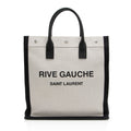 Saint Laurent Linen Calfskin Rive Gauche N/S Tote