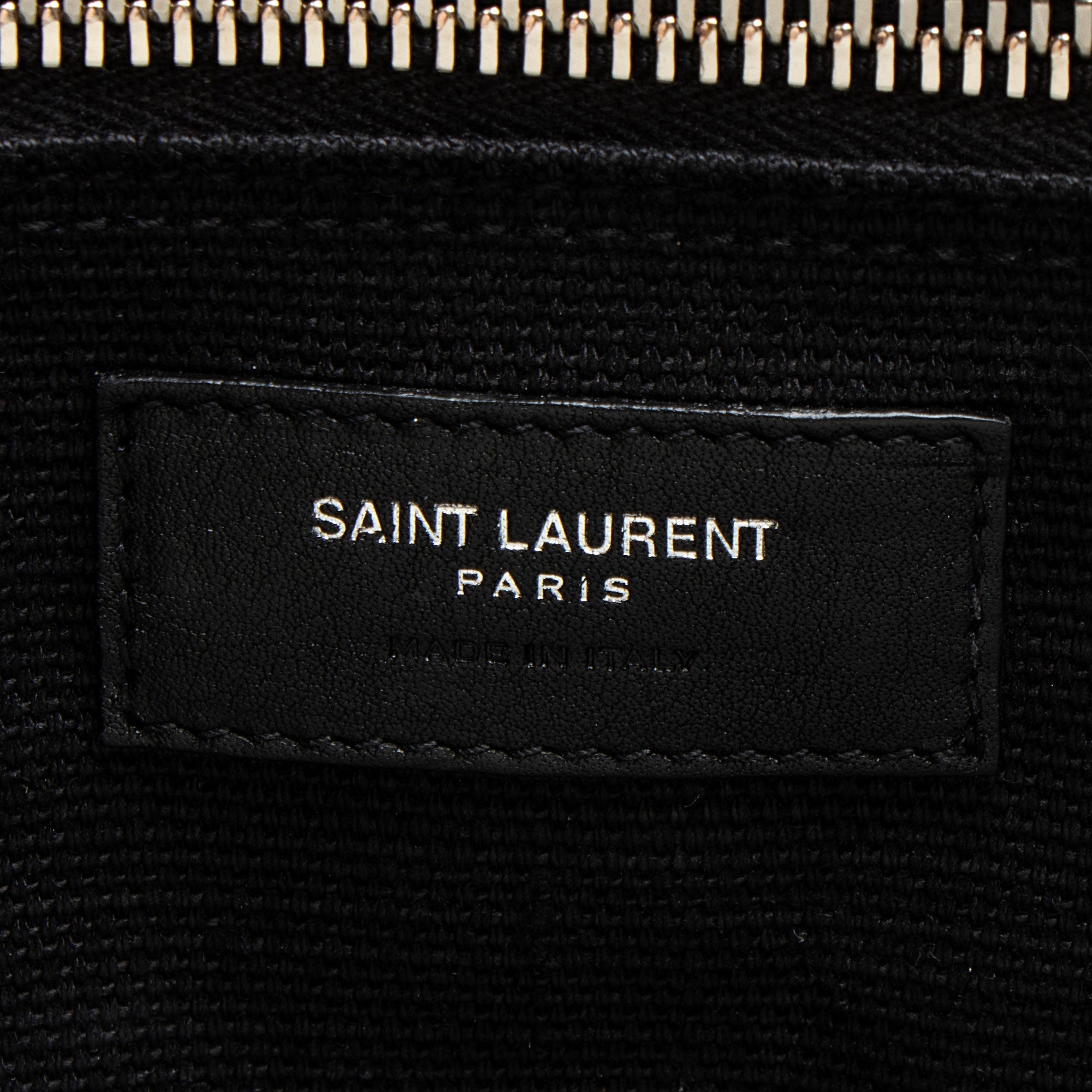 Saint Laurent Linen Calfskin Rive Gauche N/S Tote
