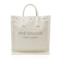 Saint Laurent Linen Calfskin Rive Gauche N/S Tote