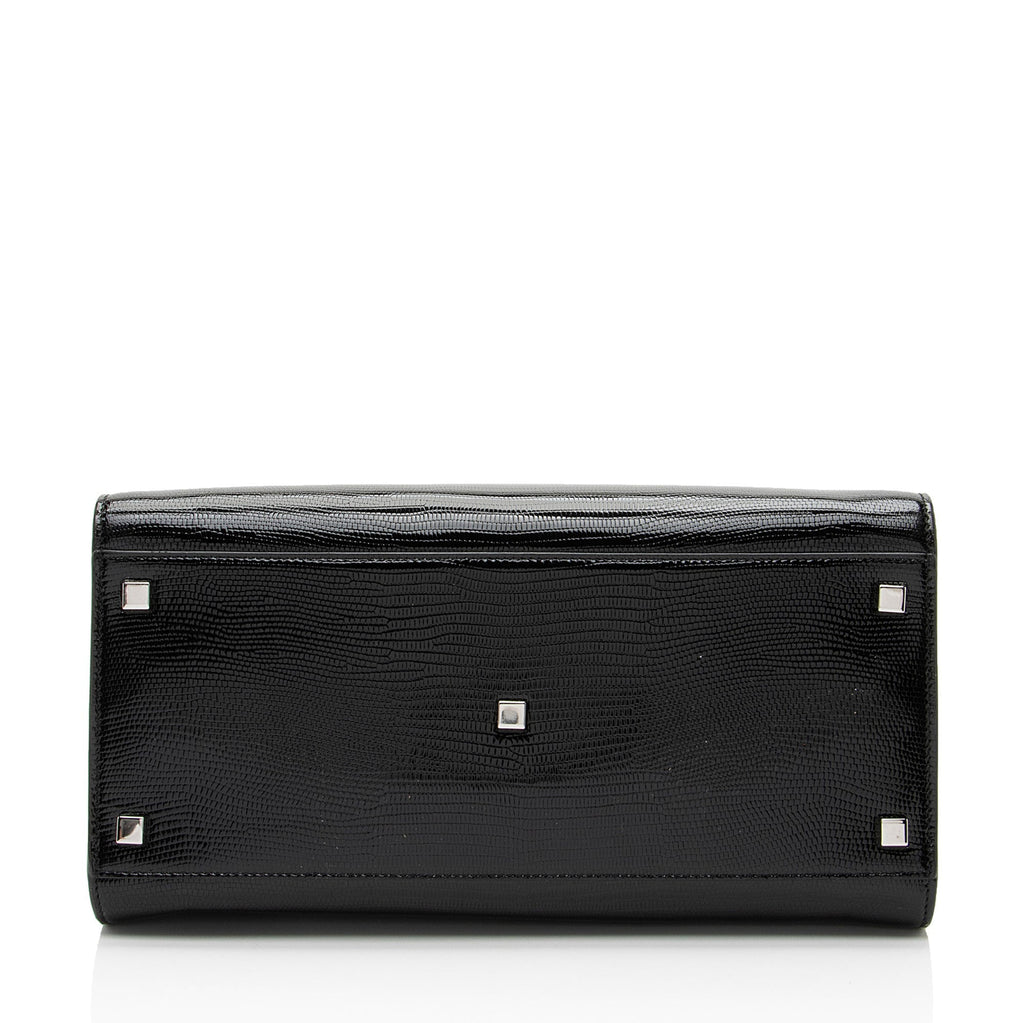 Saint Laurent Lizard Embossed Monogram Uptown Medium Tote