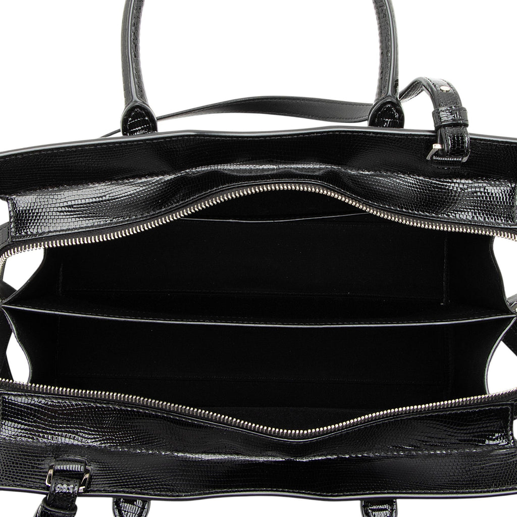 Saint Laurent Lizard Embossed Monogram Uptown Medium Tote