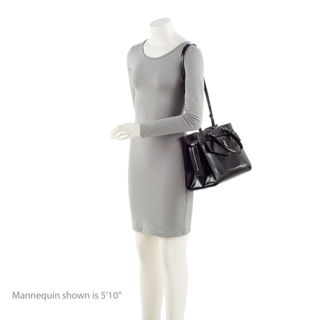 Saint Laurent Lizard Embossed Monogram Uptown Medium Tote