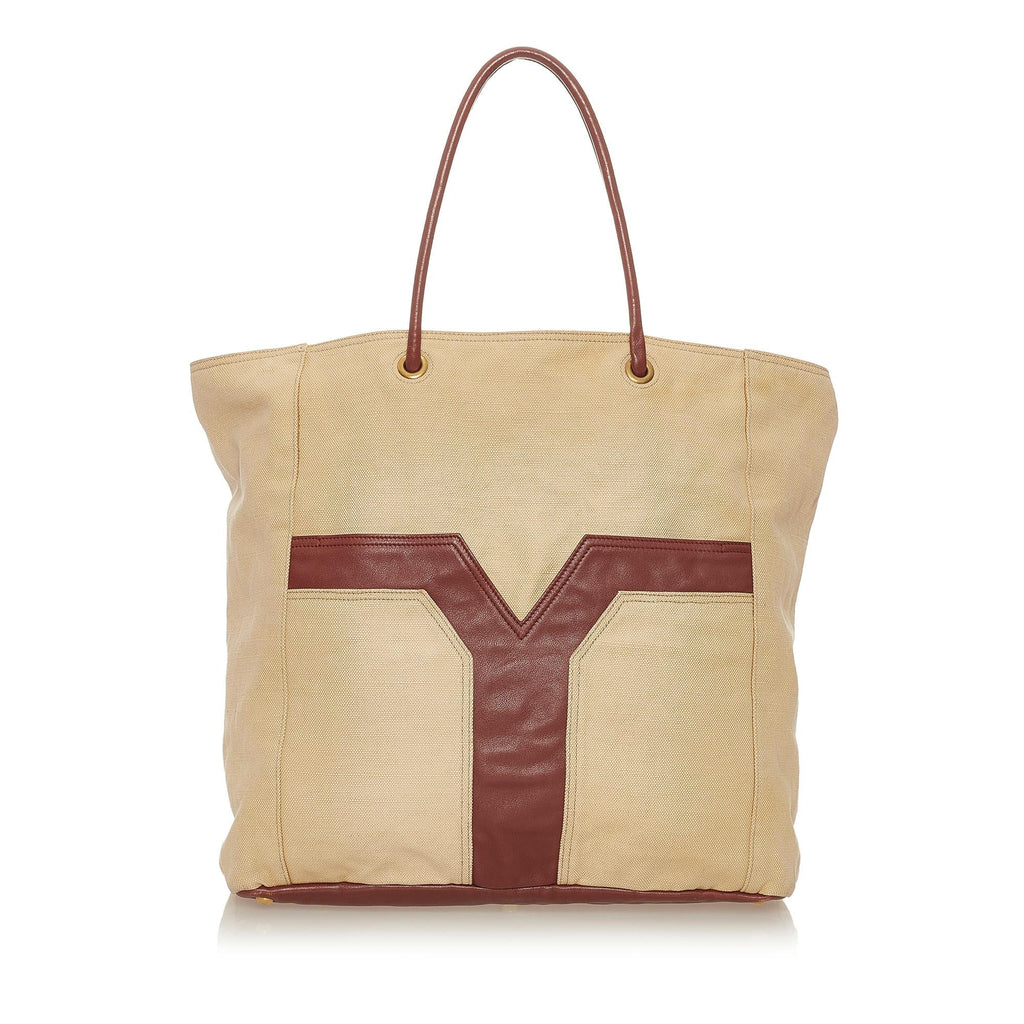 Saint Laurent Lucky Chyc Canvas Tote Bag (SHG-27947)