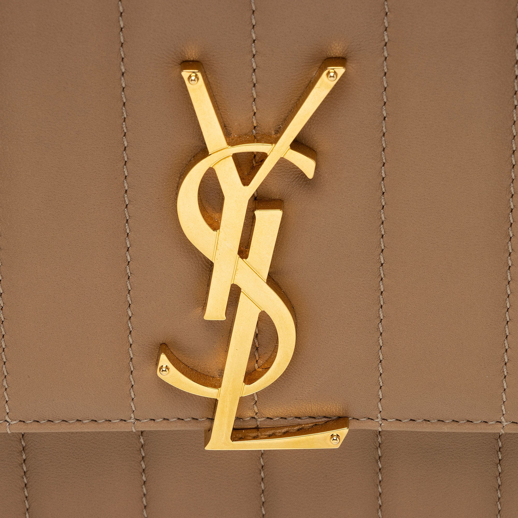 Saint Laurent Matalasse Calfskin Monogram Vicky Medium Shoulder Bag