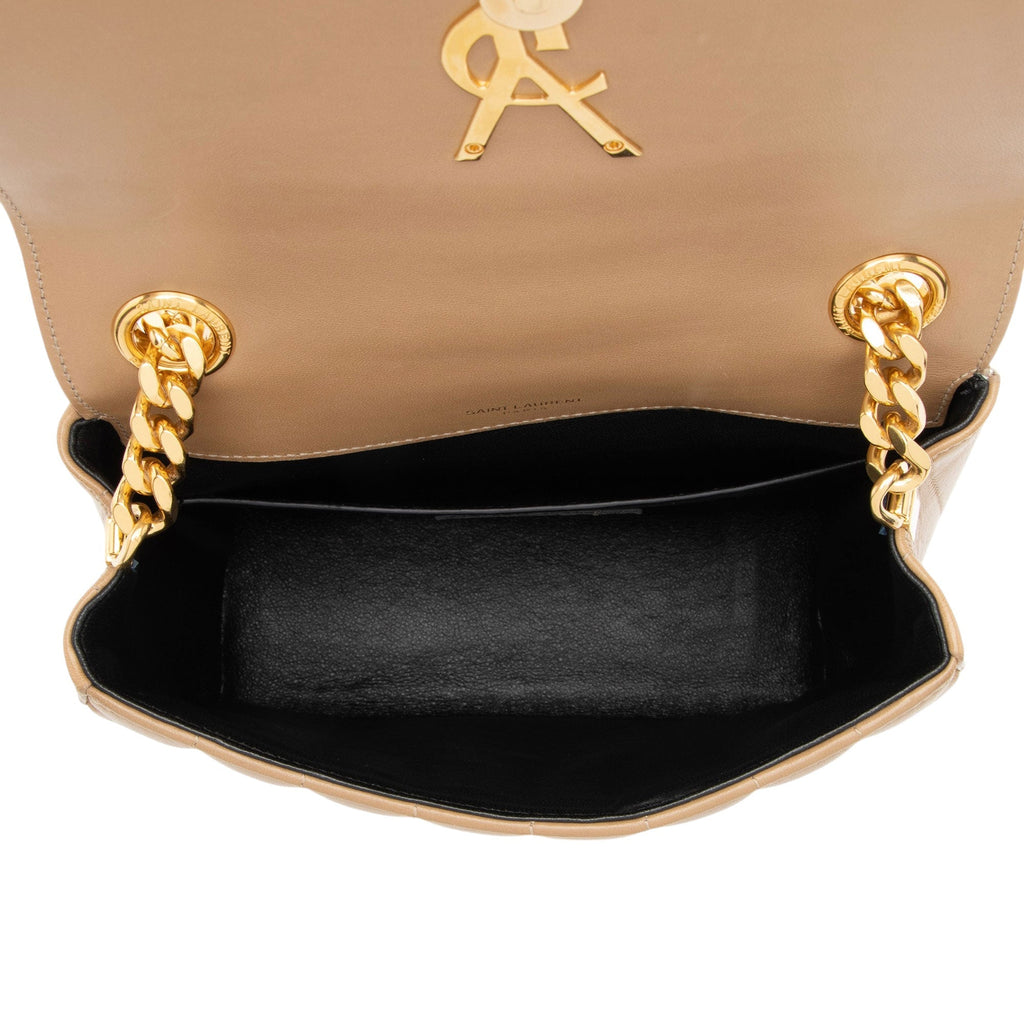 Saint Laurent Matalasse Calfskin Monogram Vicky Medium Shoulder Bag