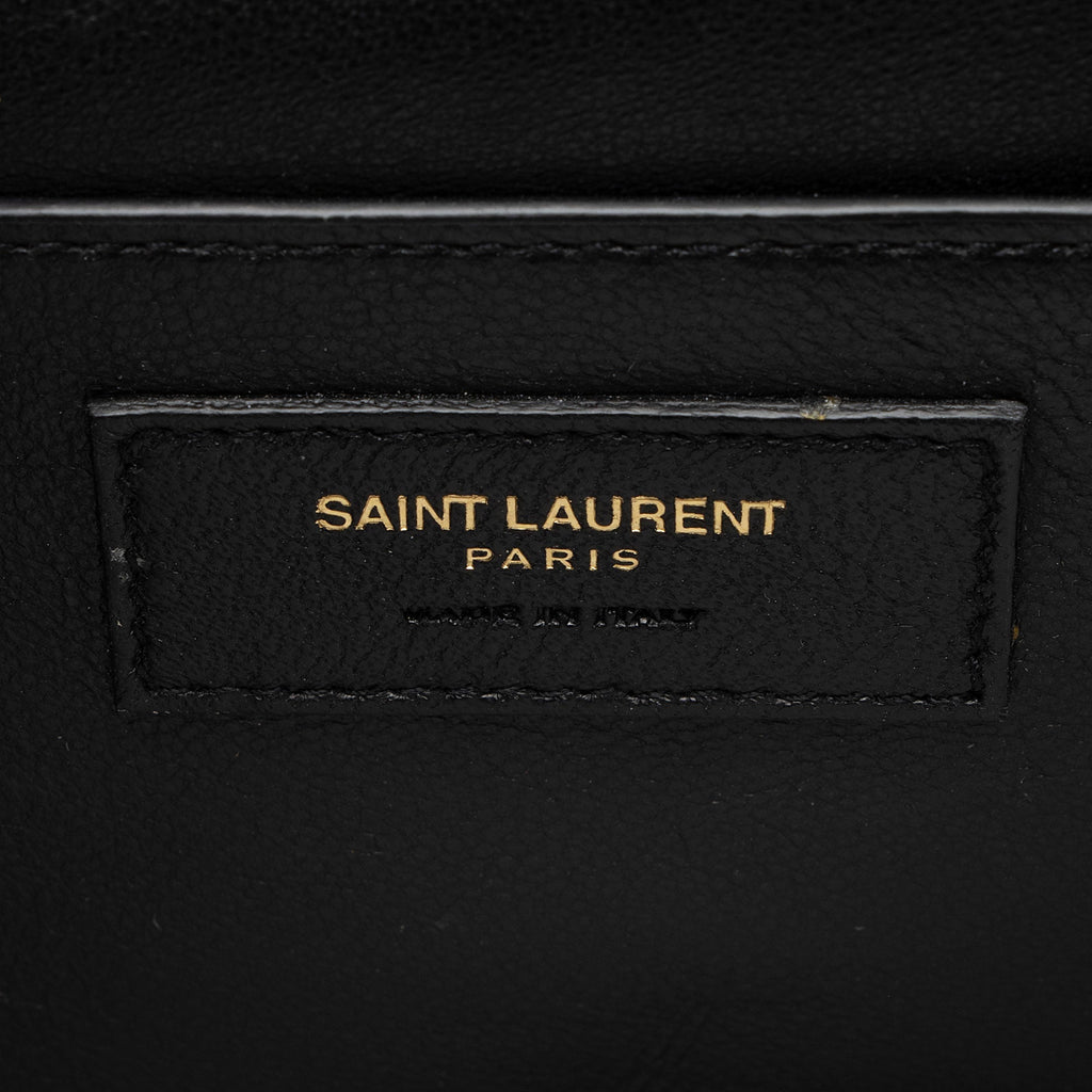 Saint Laurent Matalasse Calfskin Monogram Vicky Medium Shoulder Bag