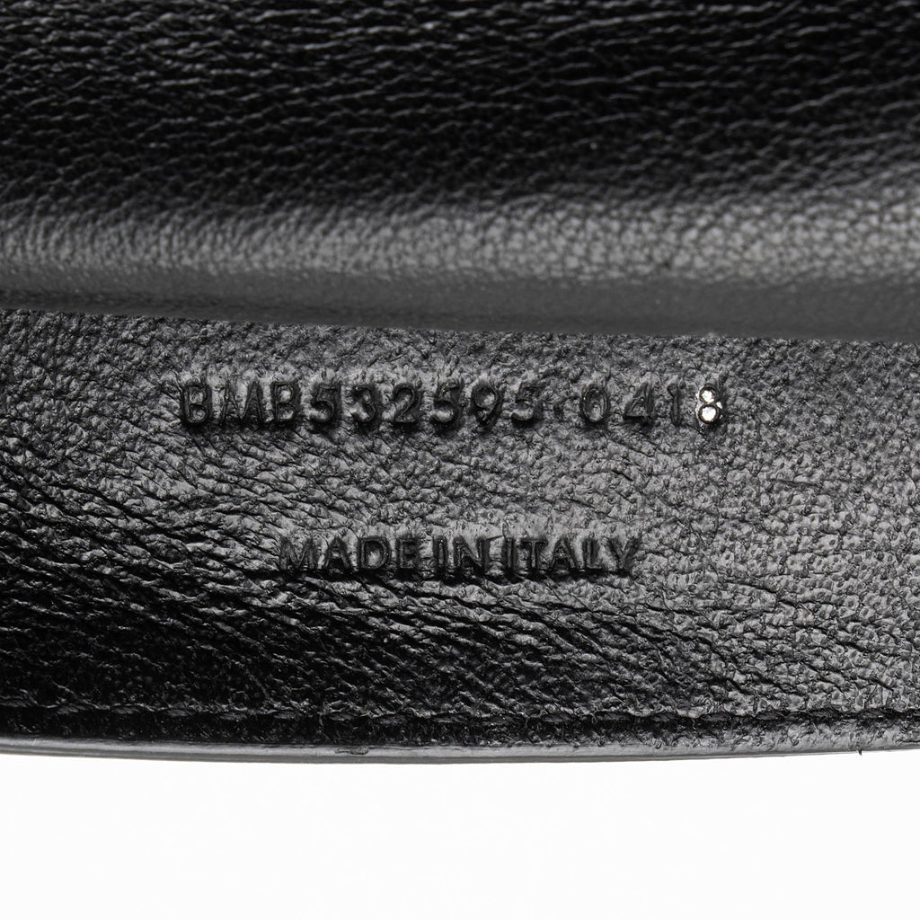 Saint Laurent Matalasse Patent Leather Monogram Vicky Large Shoulder Bag (SHF-zhdP3r)