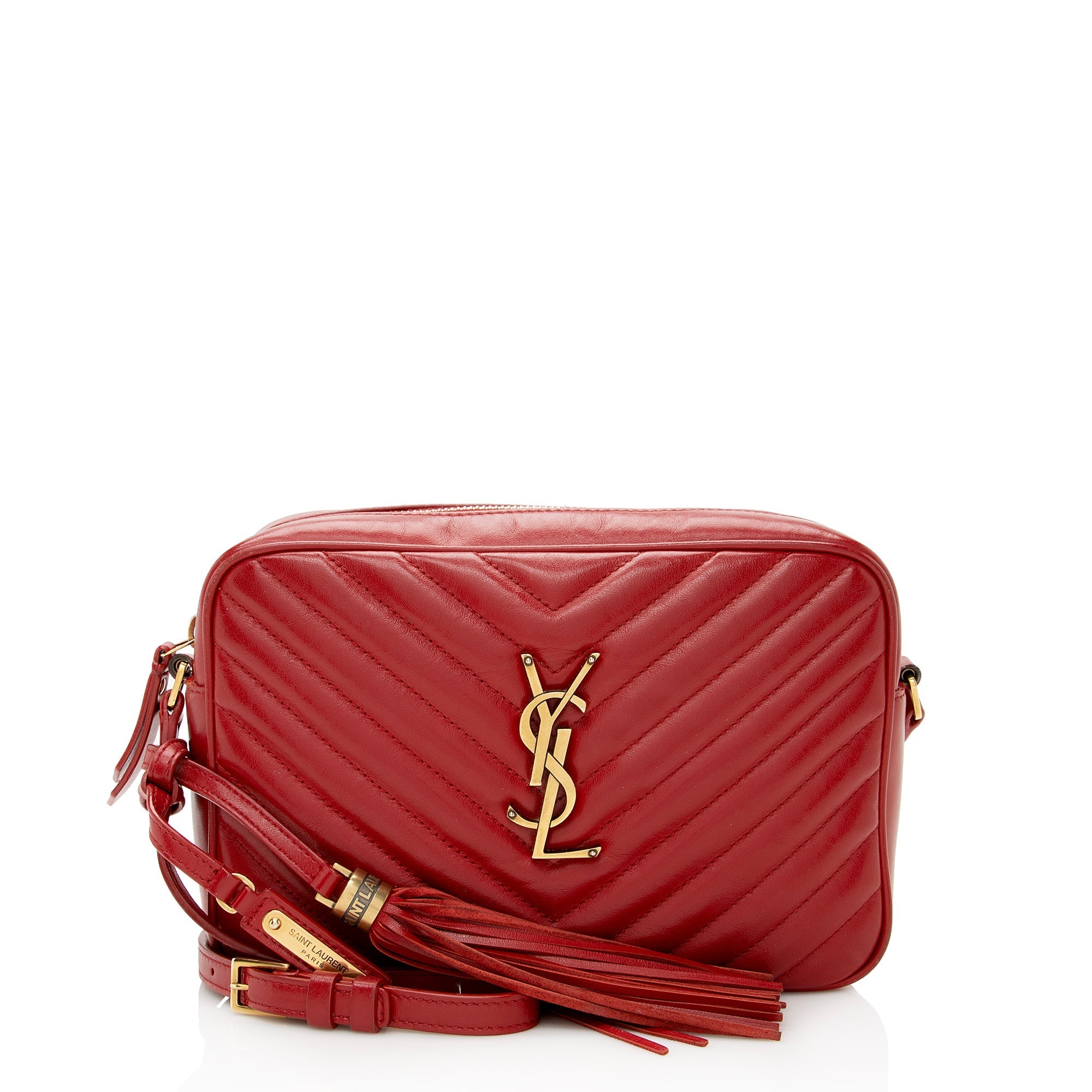 Saint Laurent Matelasse Calfskin Monogram Lou Camera Bag (SHF-22724)