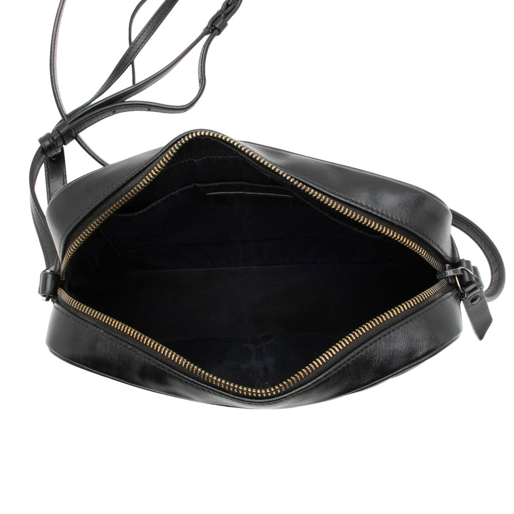 Saint Laurent Matelasse Calfskin Matte Black Monogram Lou Camera Bag (SHF-APSLqT)