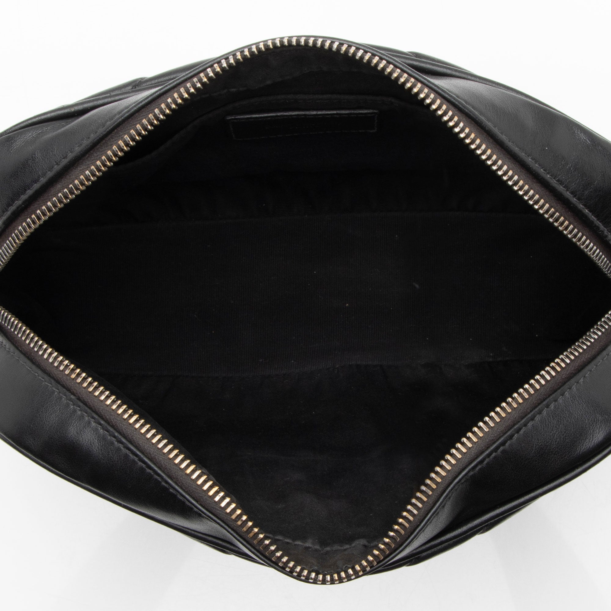 Saint Laurent Matelasse Calfskin Matte Black Monogram Lou Camera Bag (SHF-PIyVqF)