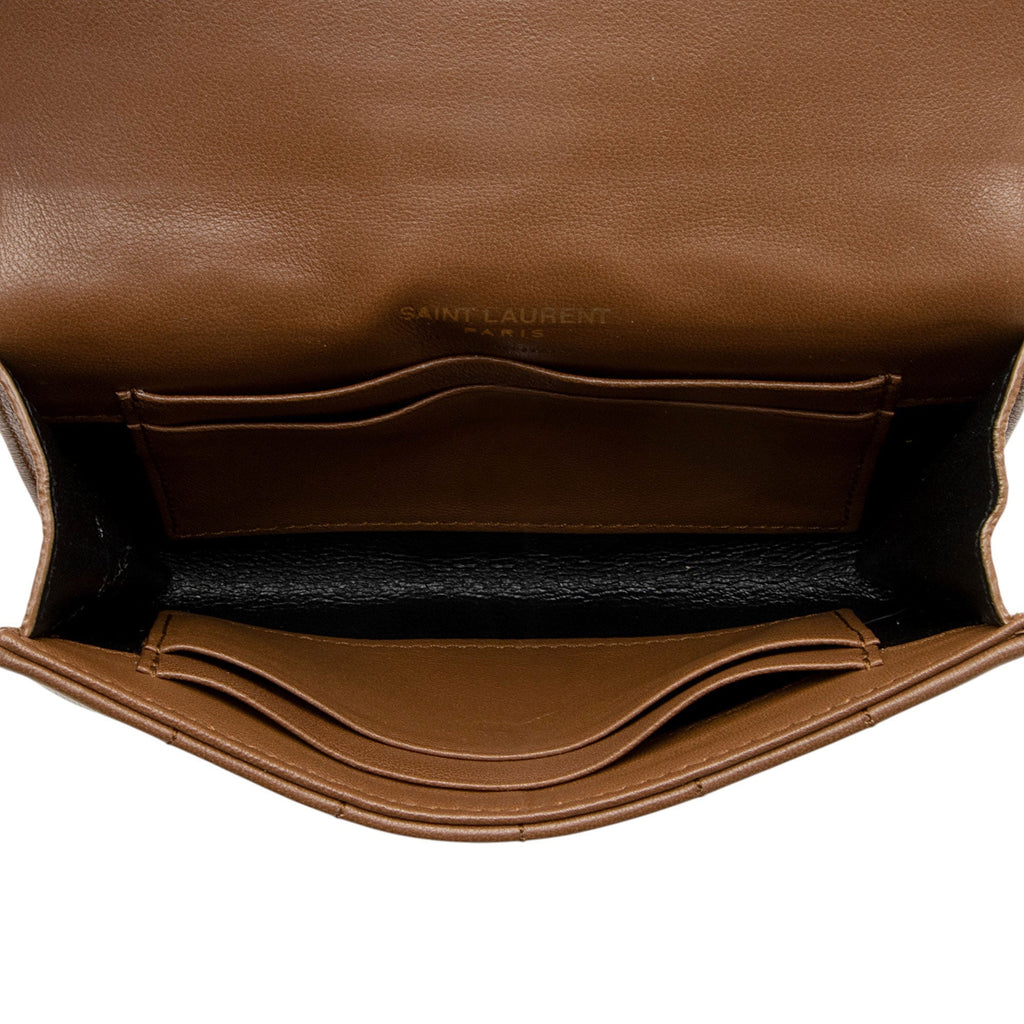 Saint Laurent Matelasse Calfskin Monogram Cassandre Small Wallet