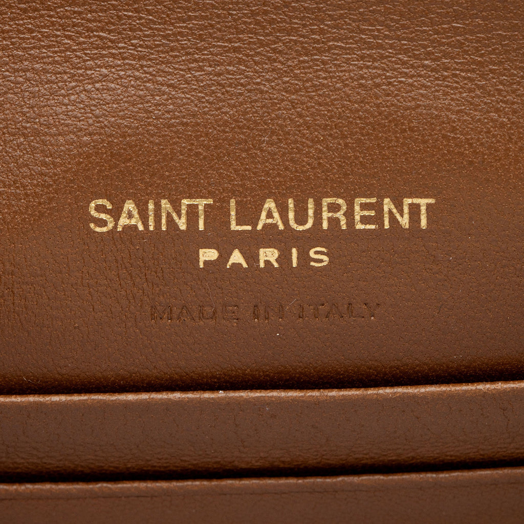 Saint Laurent Matelasse Calfskin Monogram Cassandre Small Wallet