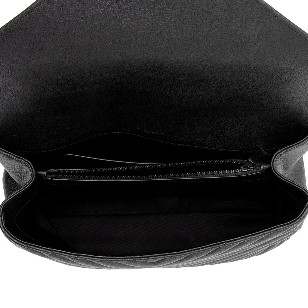 Saint Laurent Matelasse Calfskin Monogram College Large Shoulder Bag (SHF-K7F9Zp)