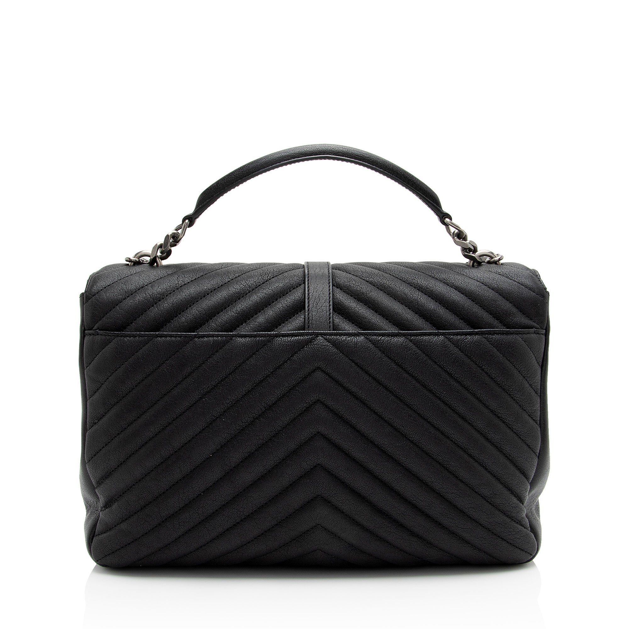 Saint Laurent Matelasse Calfskin Monogram College Large Shoulder Bag (SHF-gvwSDh)
