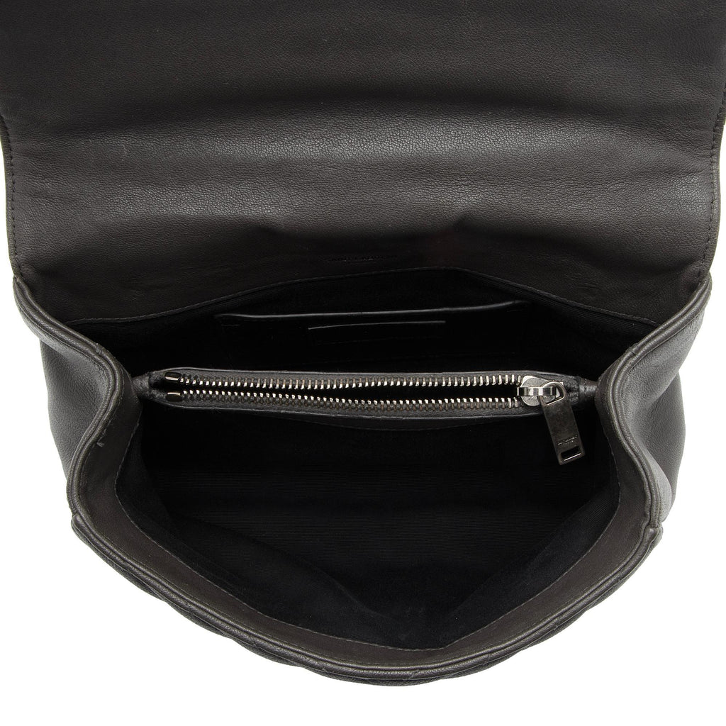 Saint Laurent Matelasse Calfskin Monogram College Medium Shoulder Bag (SHF-VVdWy3)