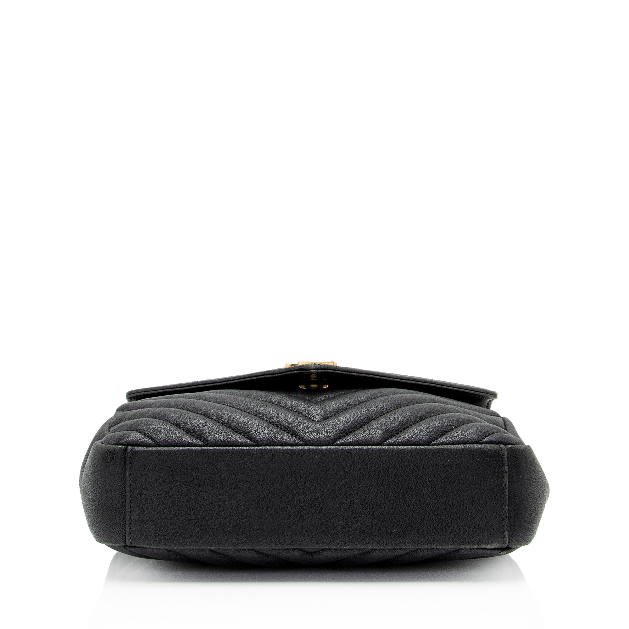 Saint Laurent Matelasse Calfskin Monogram College Medium Shoulder Bag (SHF-p3Eevf)