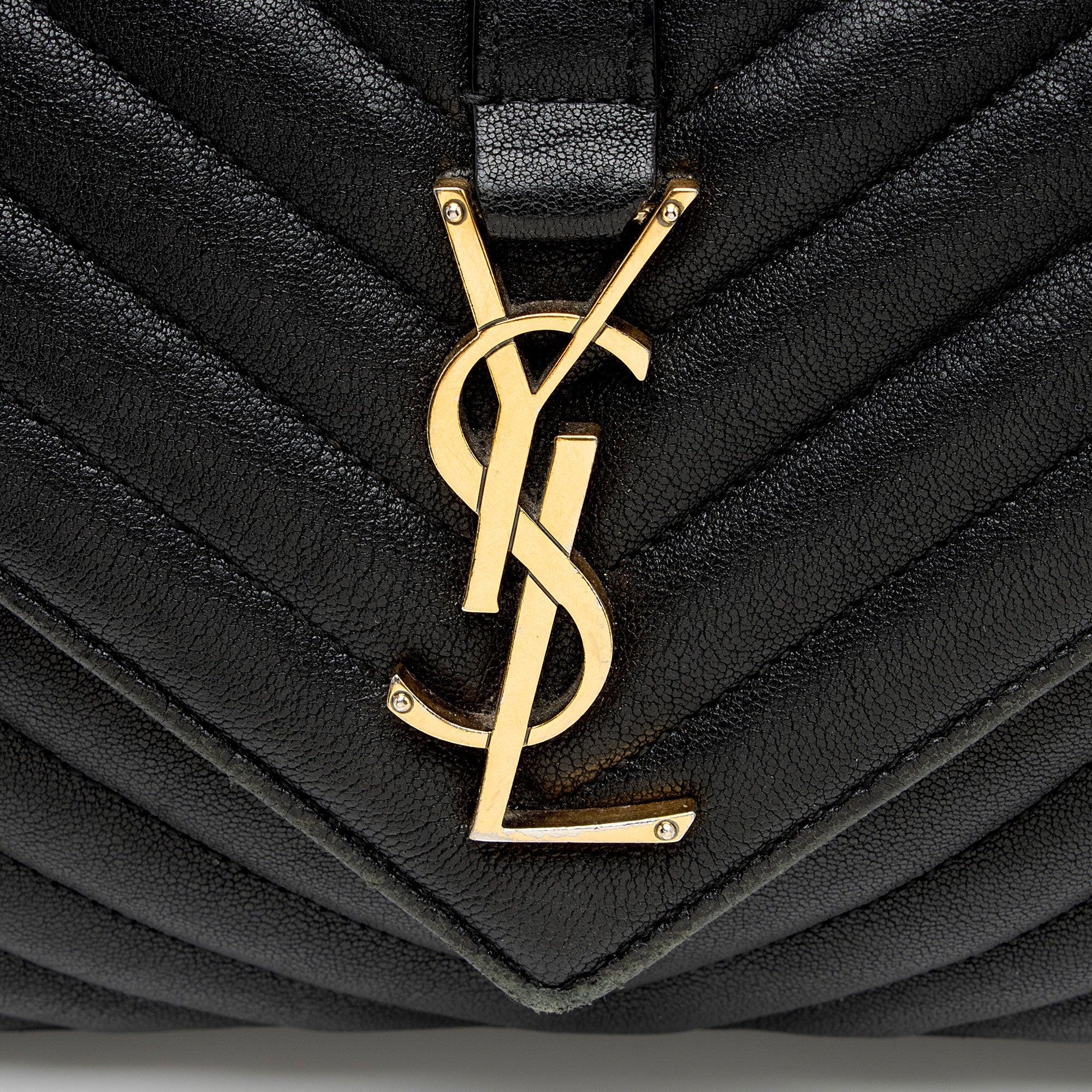 Saint Laurent Matelasse Calfskin Monogram College Medium Shoulder Bag (SHF-p3Eevf)