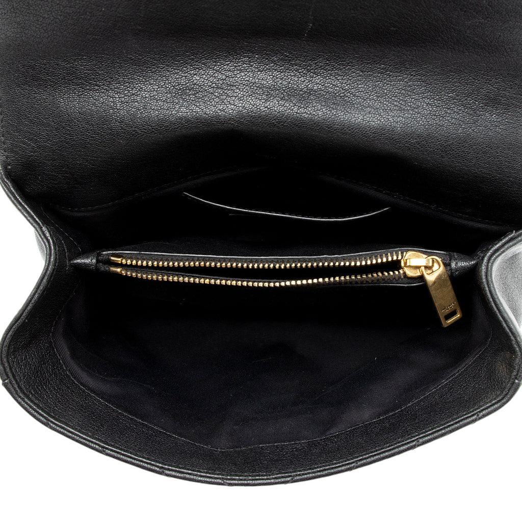 Saint Laurent Matelasse Calfskin Monogram College Medium Shoulder Bag (SHF-p3Eevf)
