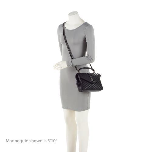 Saint Laurent Matelasse Calfskin Monogram College Medium Shoulder Bag (SHF-1hq9qs)