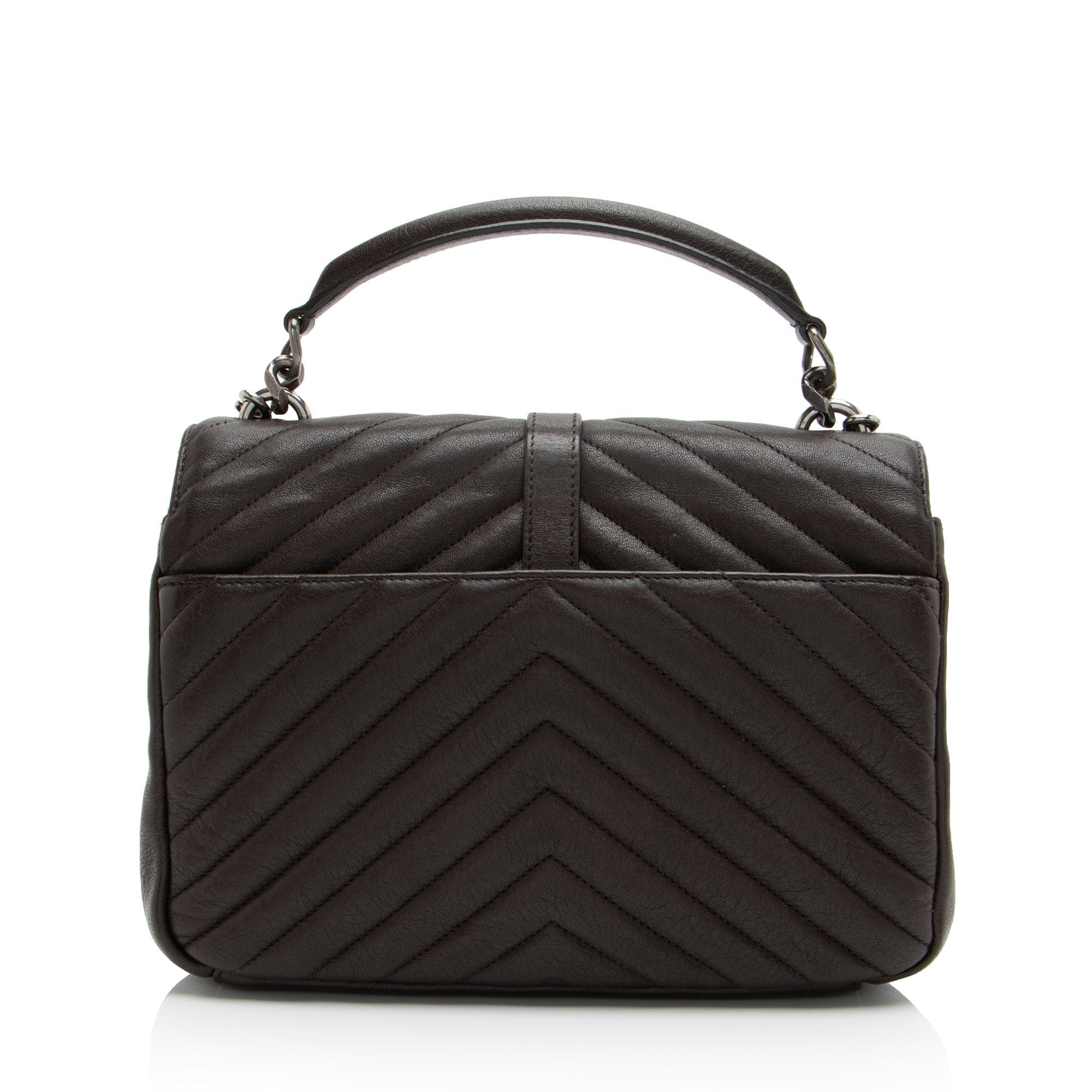 Saint Laurent Matelasse Calfskin Monogram College Medium Shoulder Bag