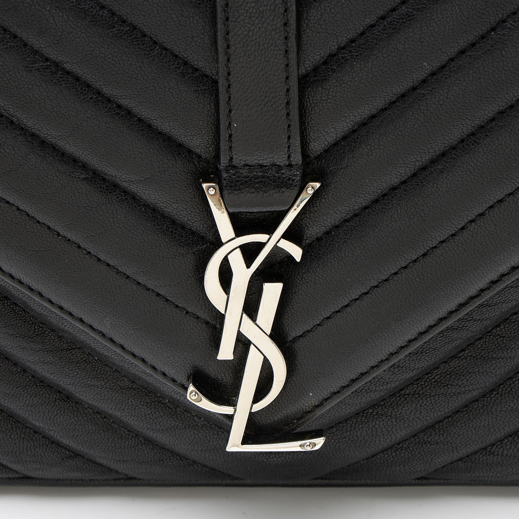 Saint Laurent Matelasse Calfskin Monogram College Medium Shoulder Bag