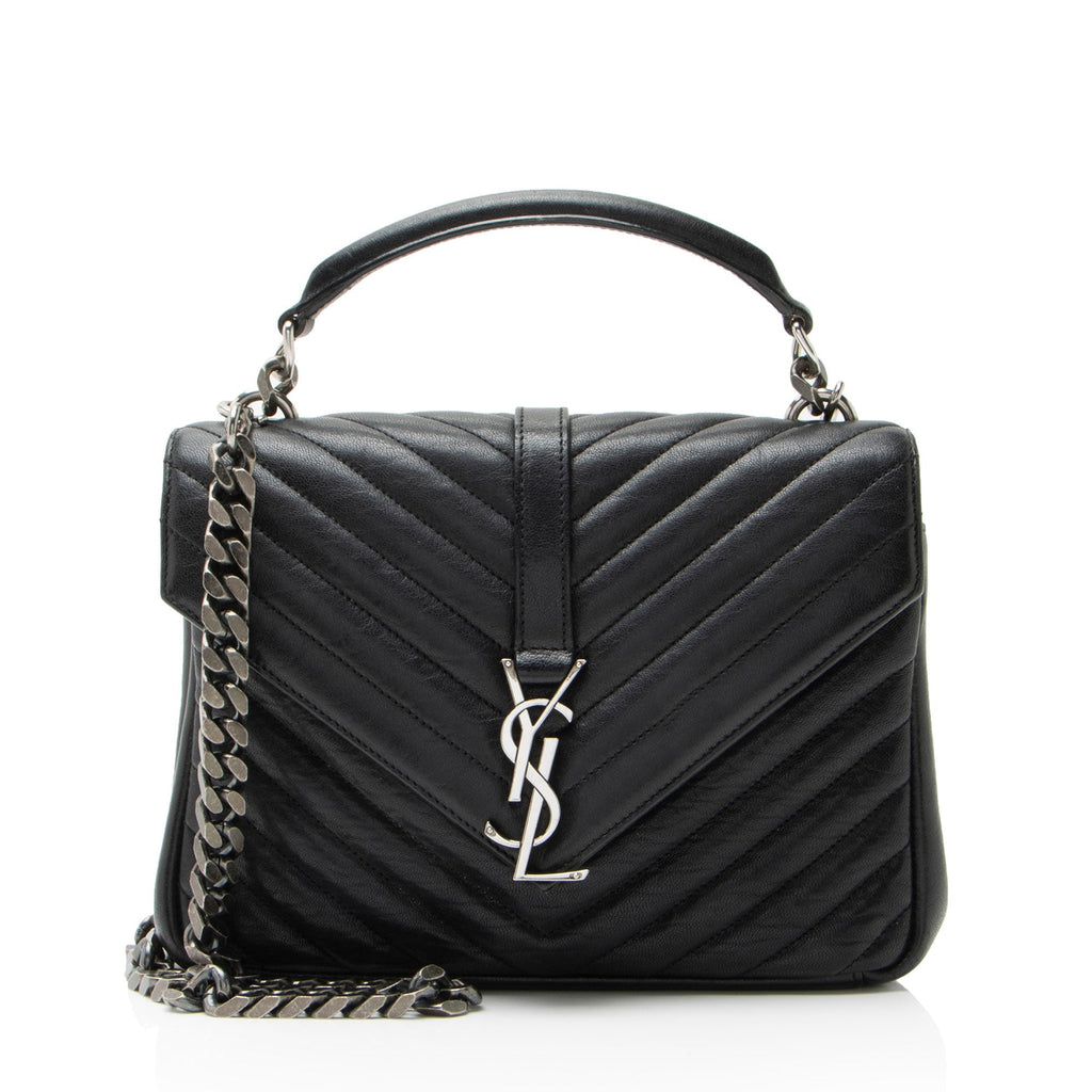 Saint Laurent Matelasse Calfskin Monogram College Medium Shoulder Bag