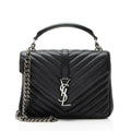 Saint Laurent Matelasse Calfskin Monogram College Medium Shoulder Bag