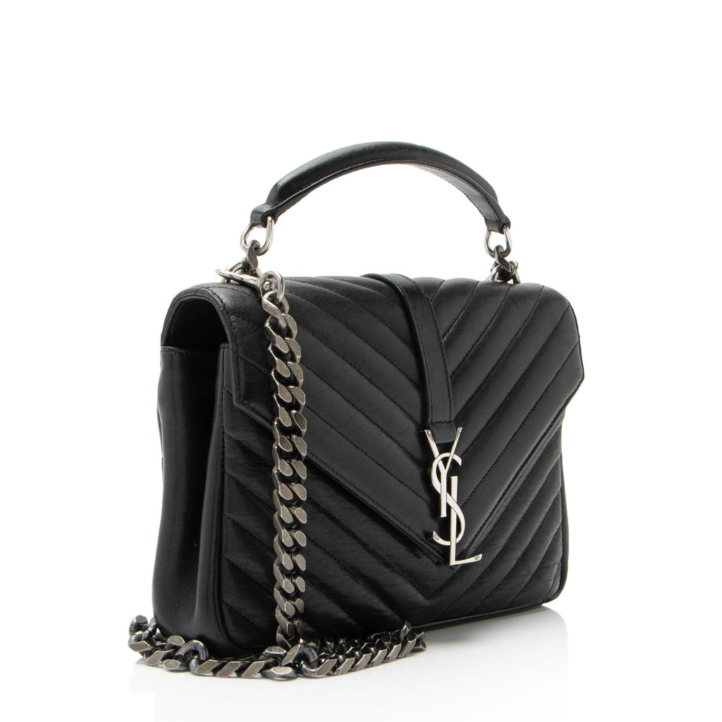 Saint Laurent Matelasse Calfskin Monogram College Medium Shoulder Bag