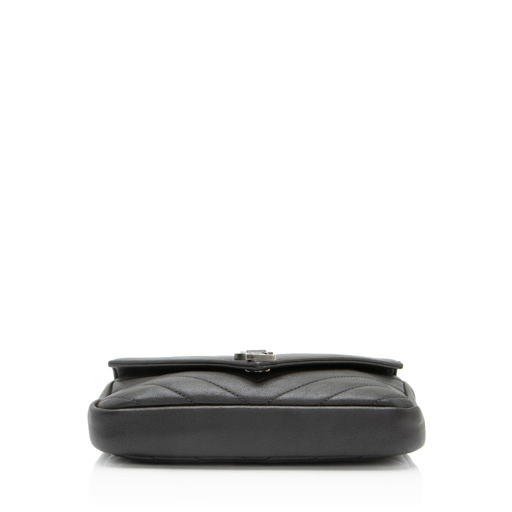 Saint Laurent Matelasse Calfskin Monogram College Mini Shoulder Bag