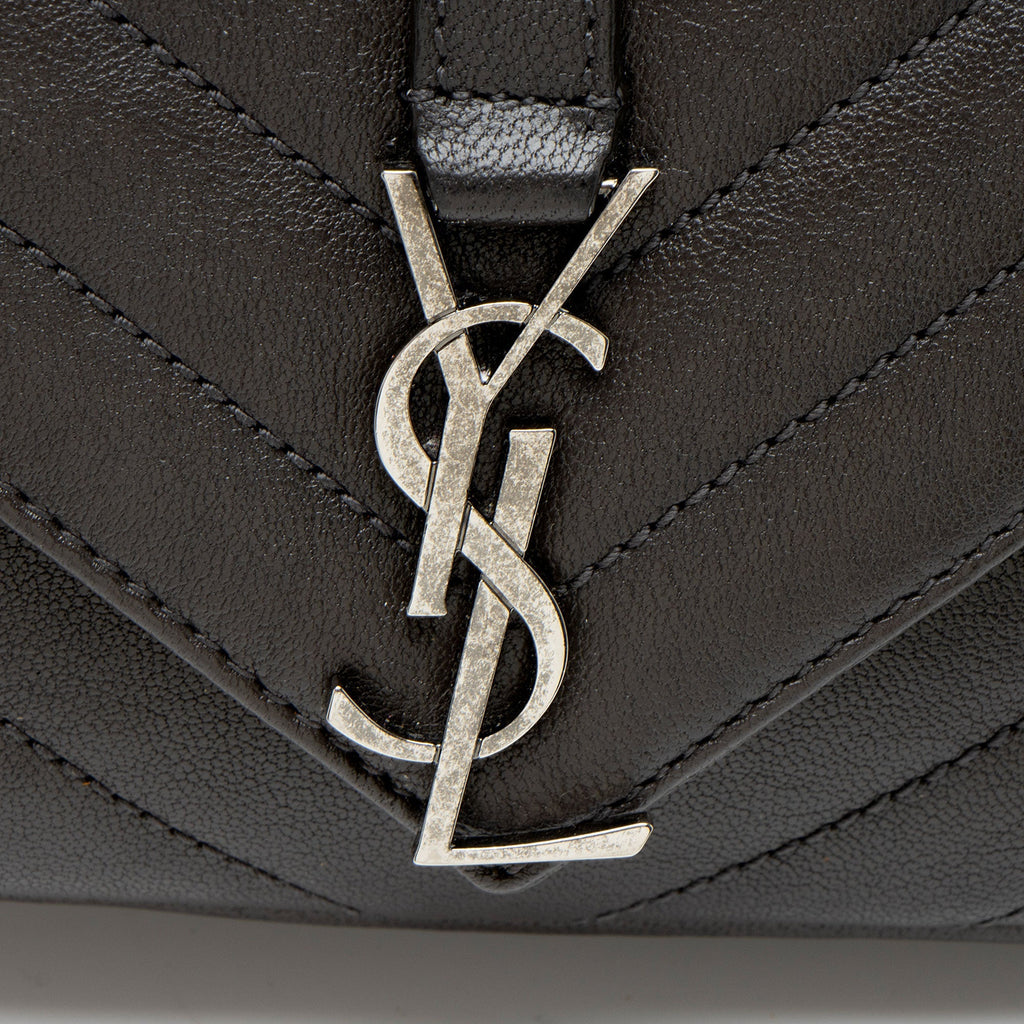 Saint Laurent Matelasse Calfskin Monogram College Mini Shoulder Bag