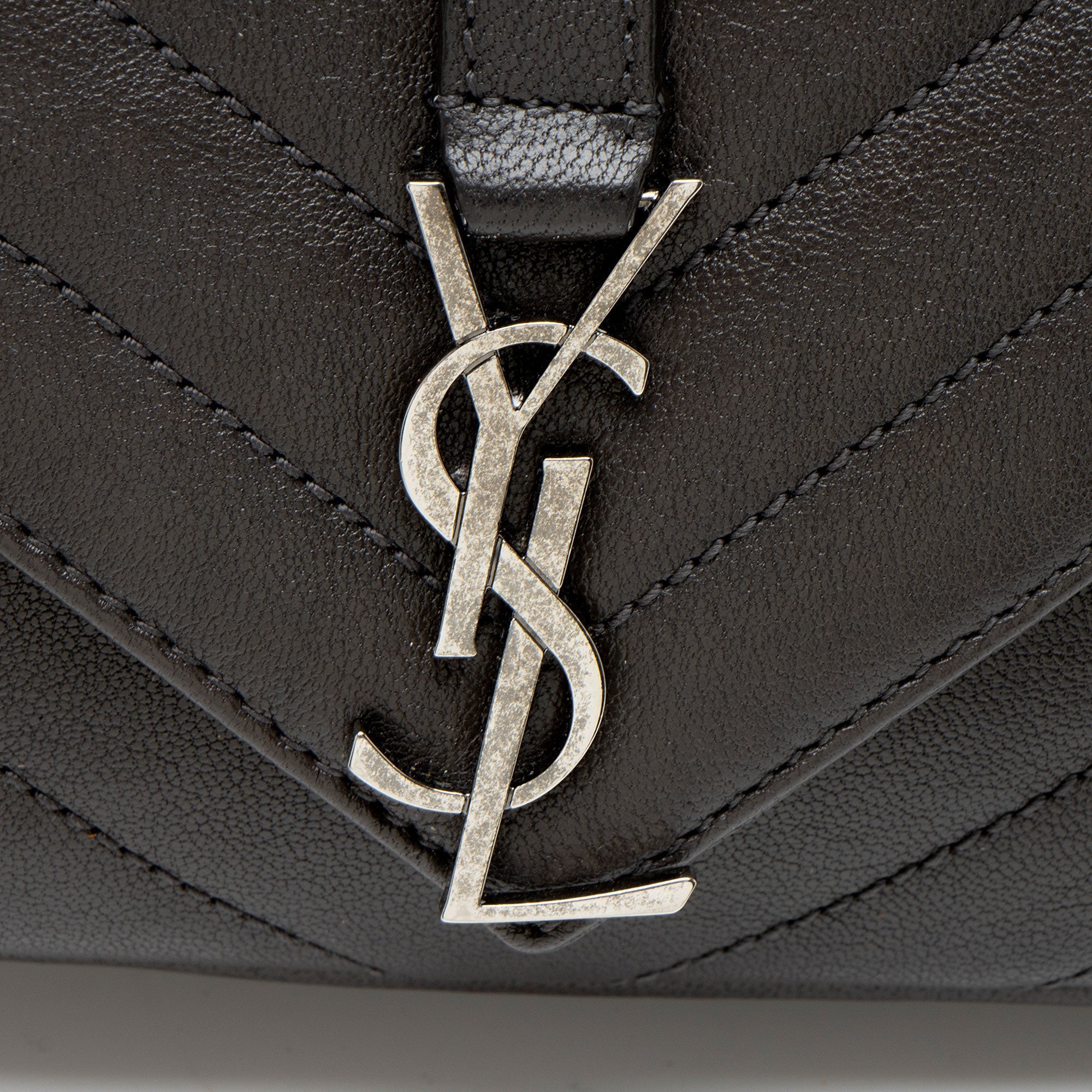 Saint Laurent Matelasse Calfskin Monogram College Mini Shoulder Bag
