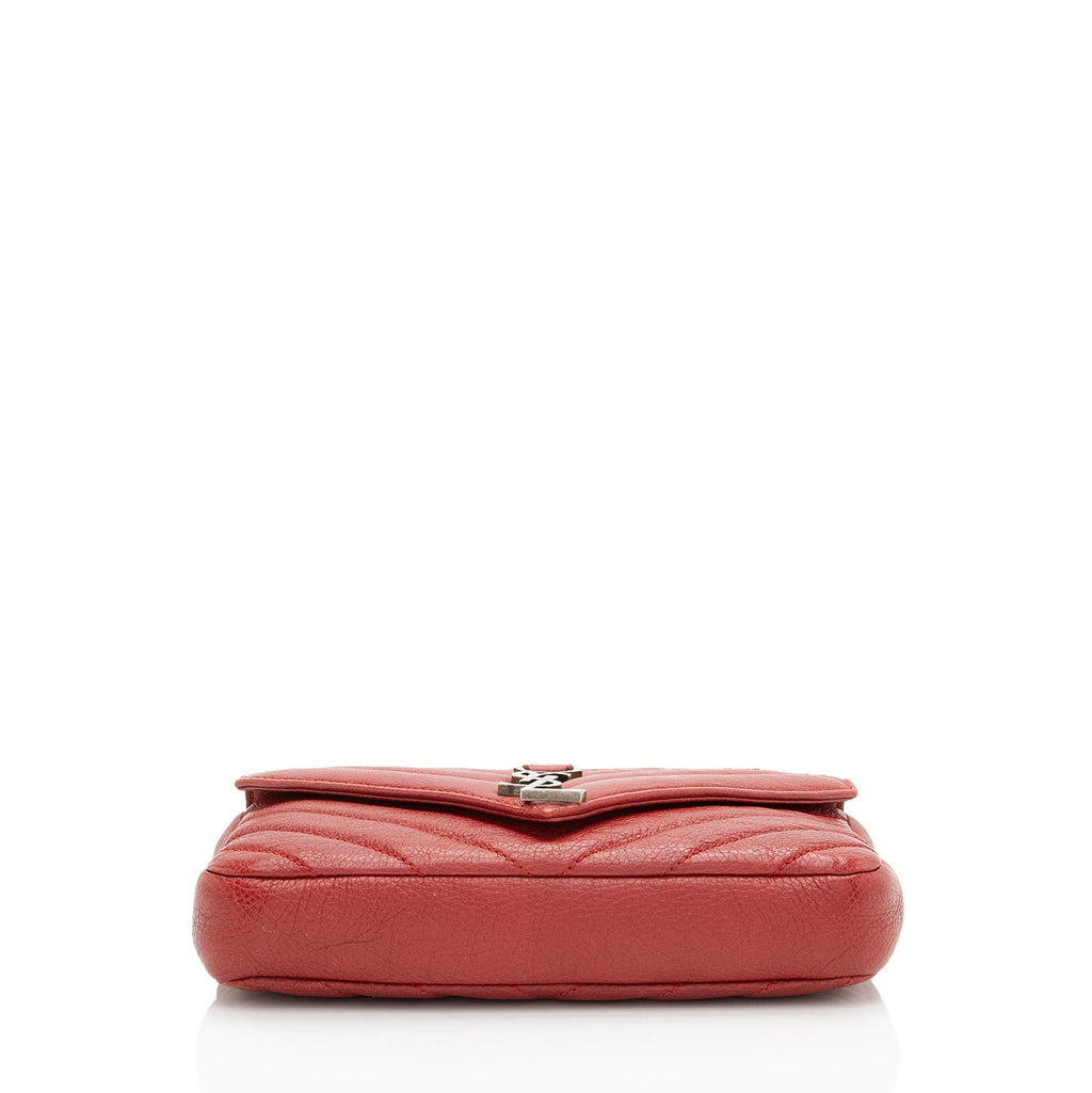 Saint Laurent Matelasse Calfskin Monogram College Mini Shoulder Bag