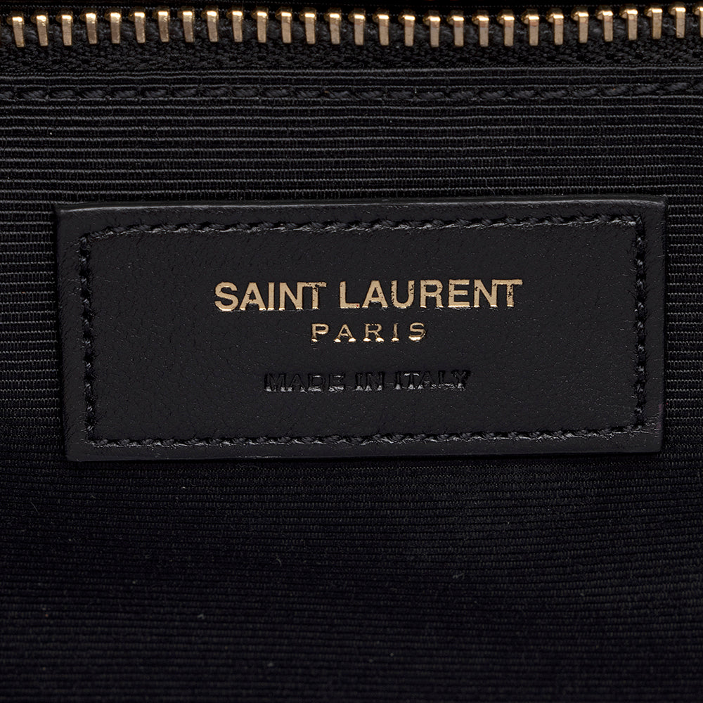 Saint Laurent Matelasse Grain de Poudre Monogram Large Shoulder Bag (SHF-19699)