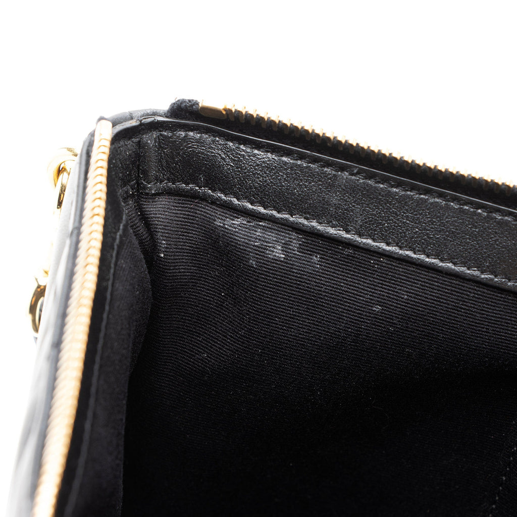 Saint Laurent Matelasse Calfskin Monogram Large Wristlet (SHF-J3F1B7)