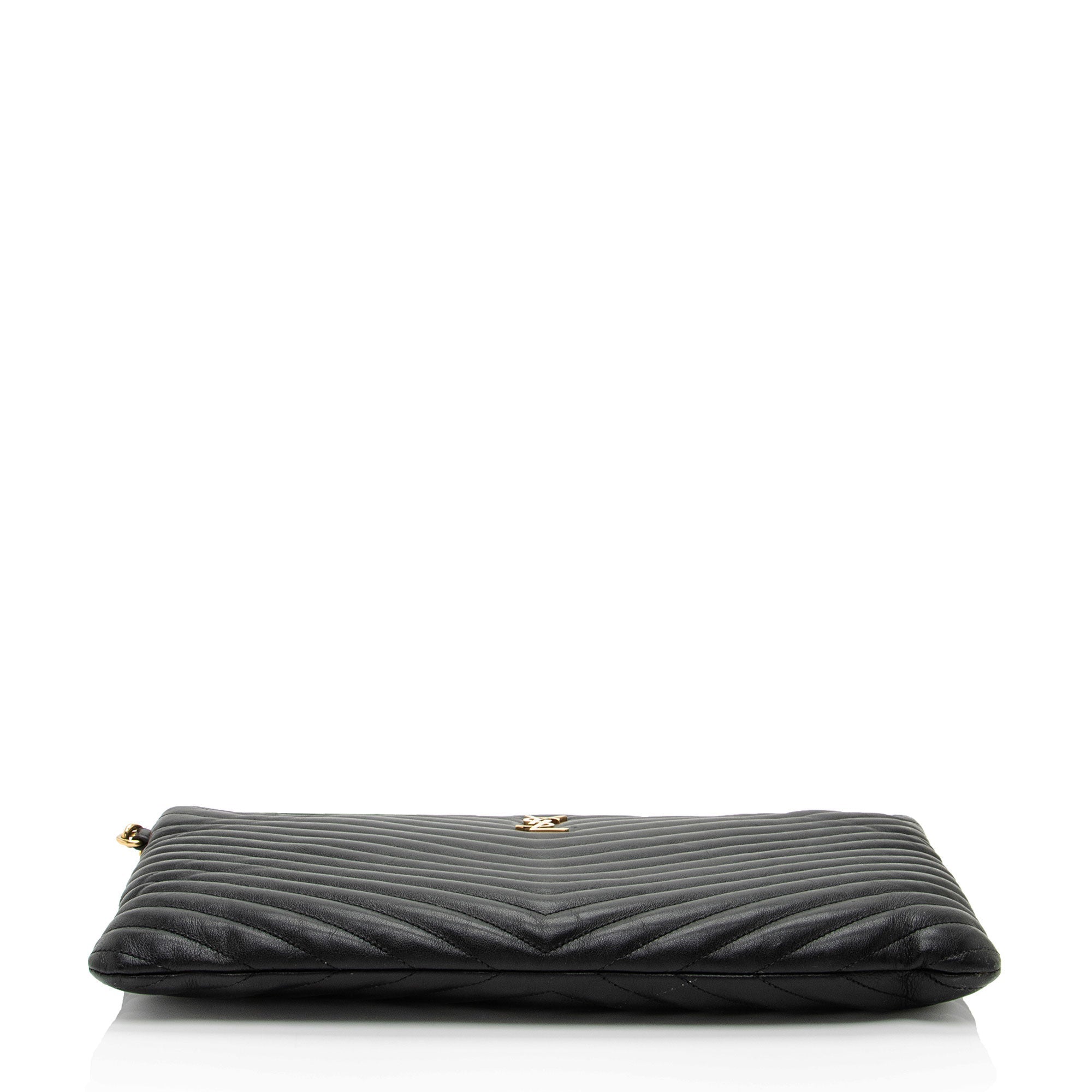Saint Laurent Matelasse Calfskin Monogram Large Wristlet