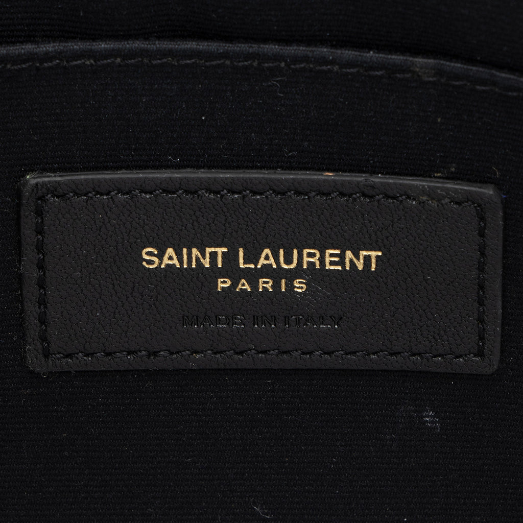 Saint Laurent Matelasse Calfskin Monogram Large Wristlet