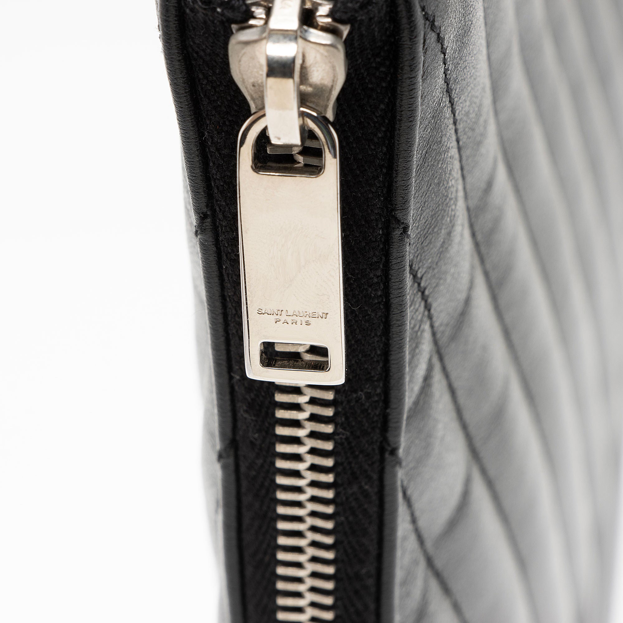 Saint Laurent Matelasse Calfskin Monogram Large Wristlet