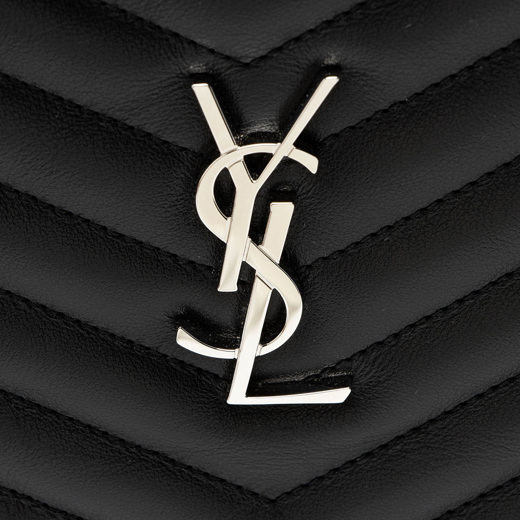 Saint Laurent Matelasse Calfskin Monogram Large Wristlet