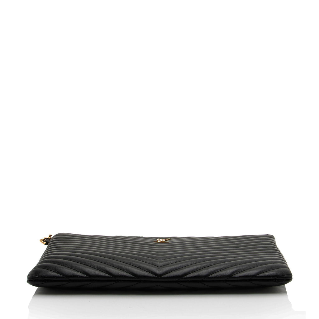 Saint Laurent Matelasse Calfskin Monogram Large Wristlet