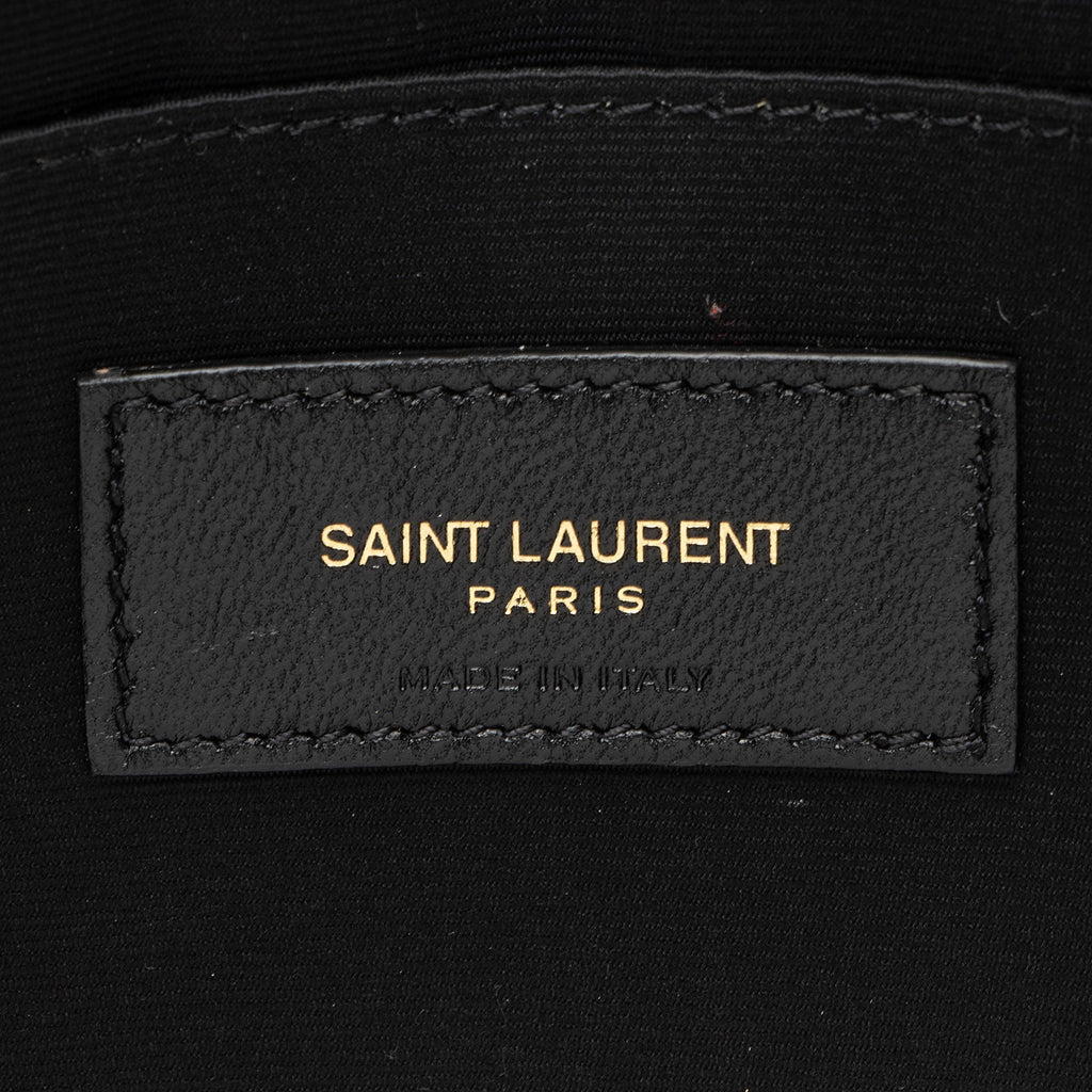 Saint Laurent Matelasse Calfskin Monogram Large Wristlet