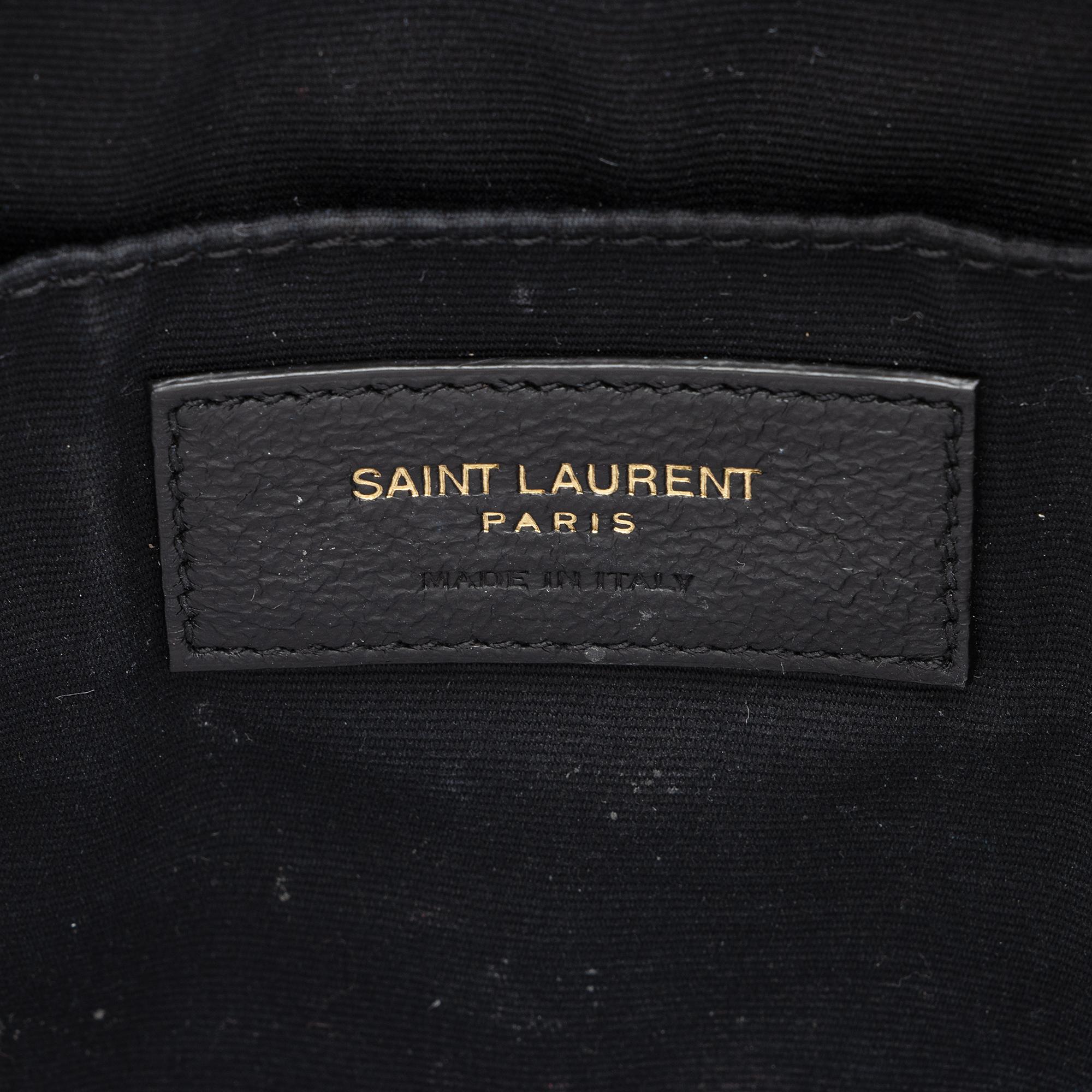Saint Laurent Matelasse Calfskin Monogram Lou Camera Bag (SHF-aY71qS)